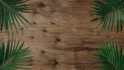 Palm Leaves Wood  PowerPoint image 1