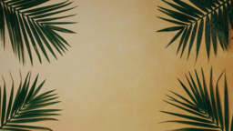 Palm Leaves Yellow  PowerPoint image 6