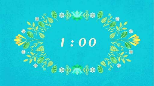 Happy Easter Flowers - Countdown 1 min