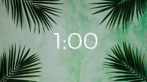 Palm Leaves Green - Countdown 1 min
