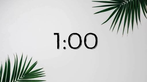 Palm Leaves White - Two Leaf Countdown 1 min
