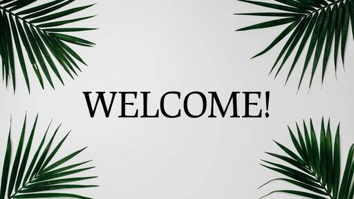 Palm Leaves White - Welcome - Motion