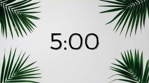 Palm Leaves White - Countdown 5 min