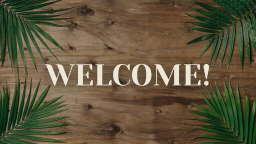 Palm Leaves Wood - Welcome - Motion