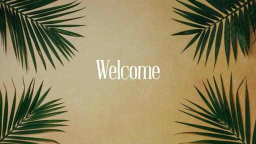Palm Leaves Yellow - Welcome