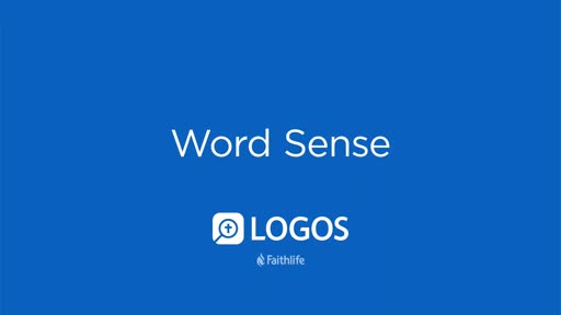 Word Sense Section