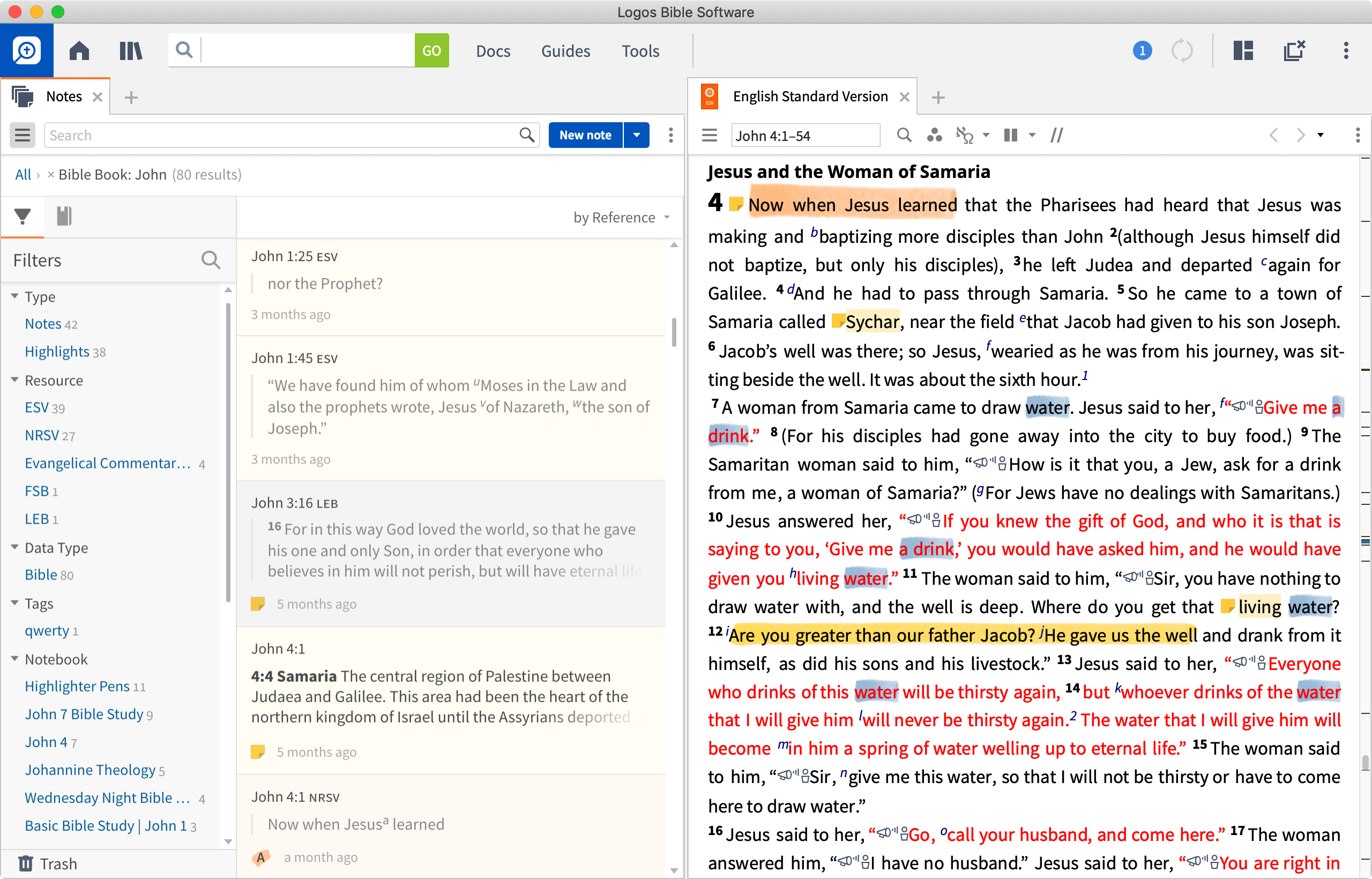 Corresponding Notes and Highlights