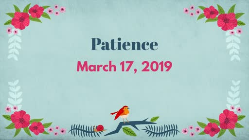 03/17/19 - Patience