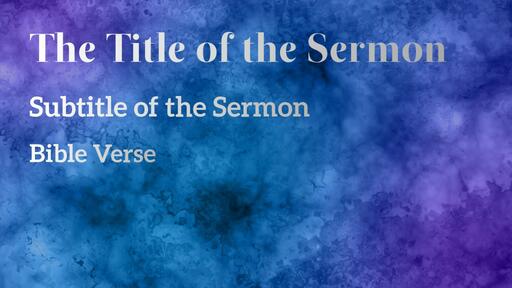 Abstract Purple Blue - Sermon Title - Motion