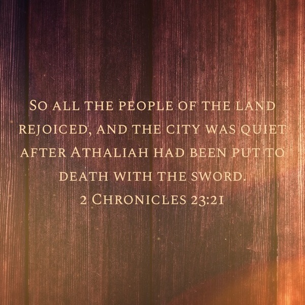 2 Chronicles 23: 2 Chronicles 23: