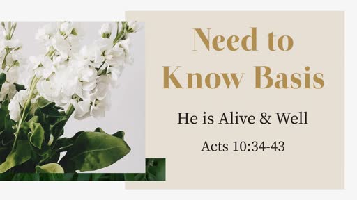 Need to Know Basis - Faithlife TV