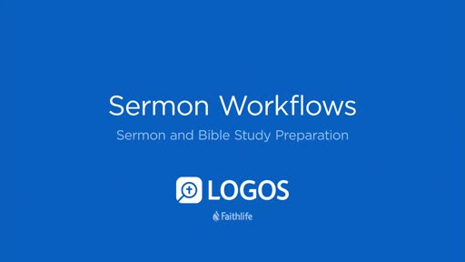 7. Sermon Workflows