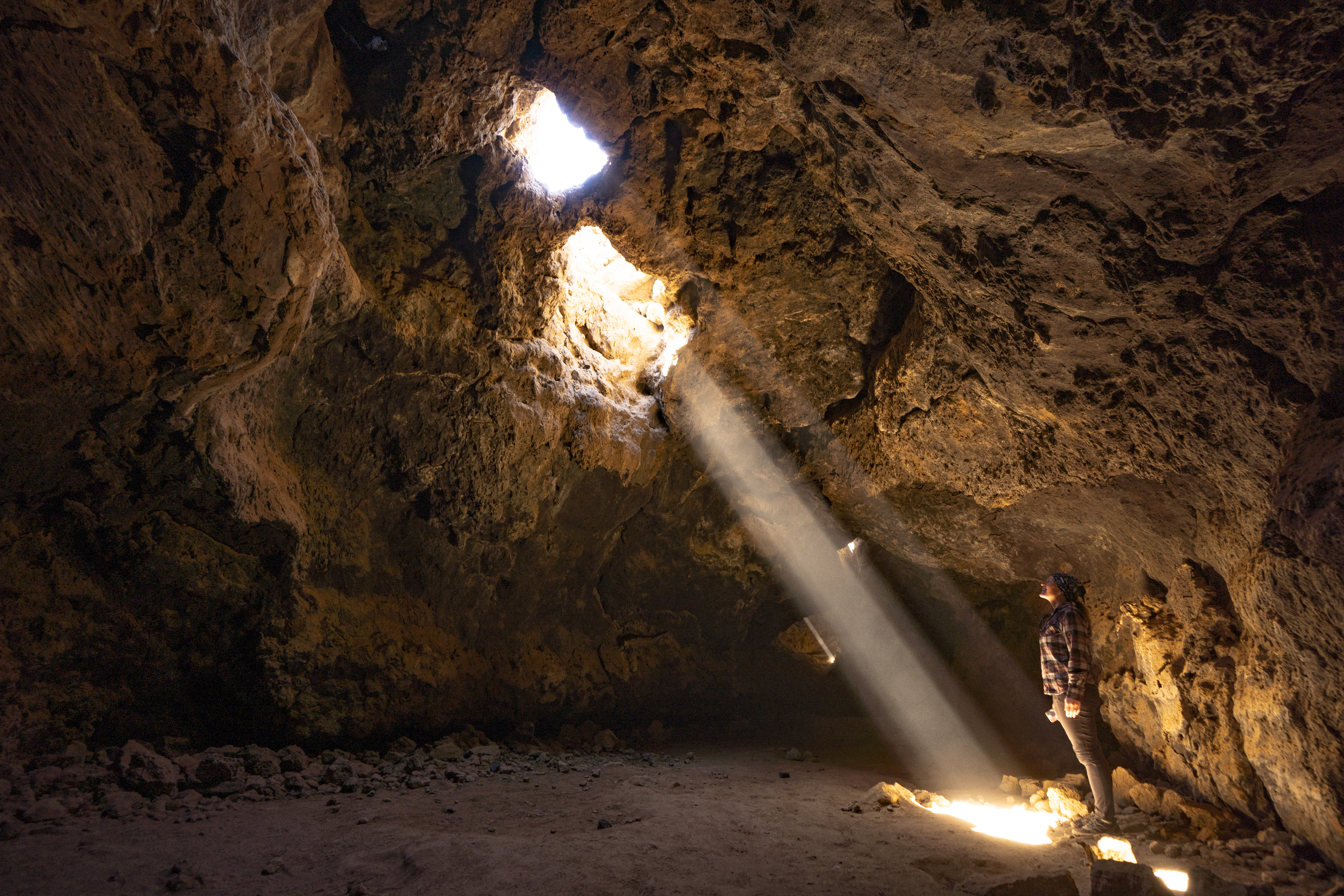 Beam of Light in a Cave