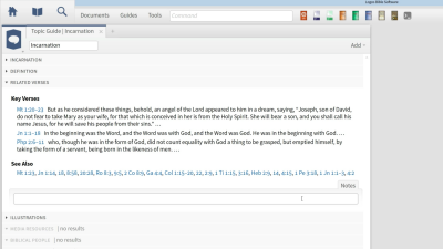 Adding Verses to a Topic Guide Search
