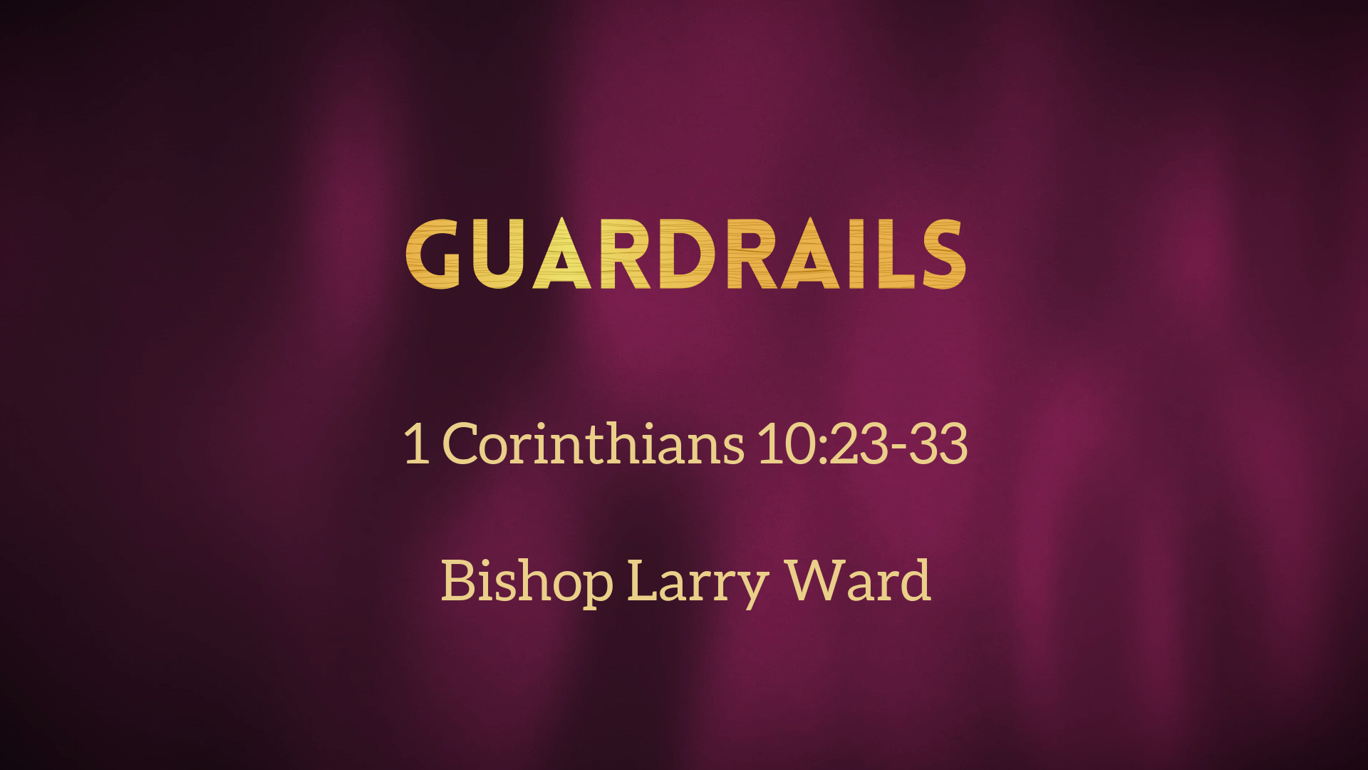 Guardrails Faithlife Sermons