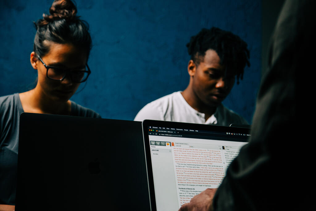 Group of People Working on Laptops large preview