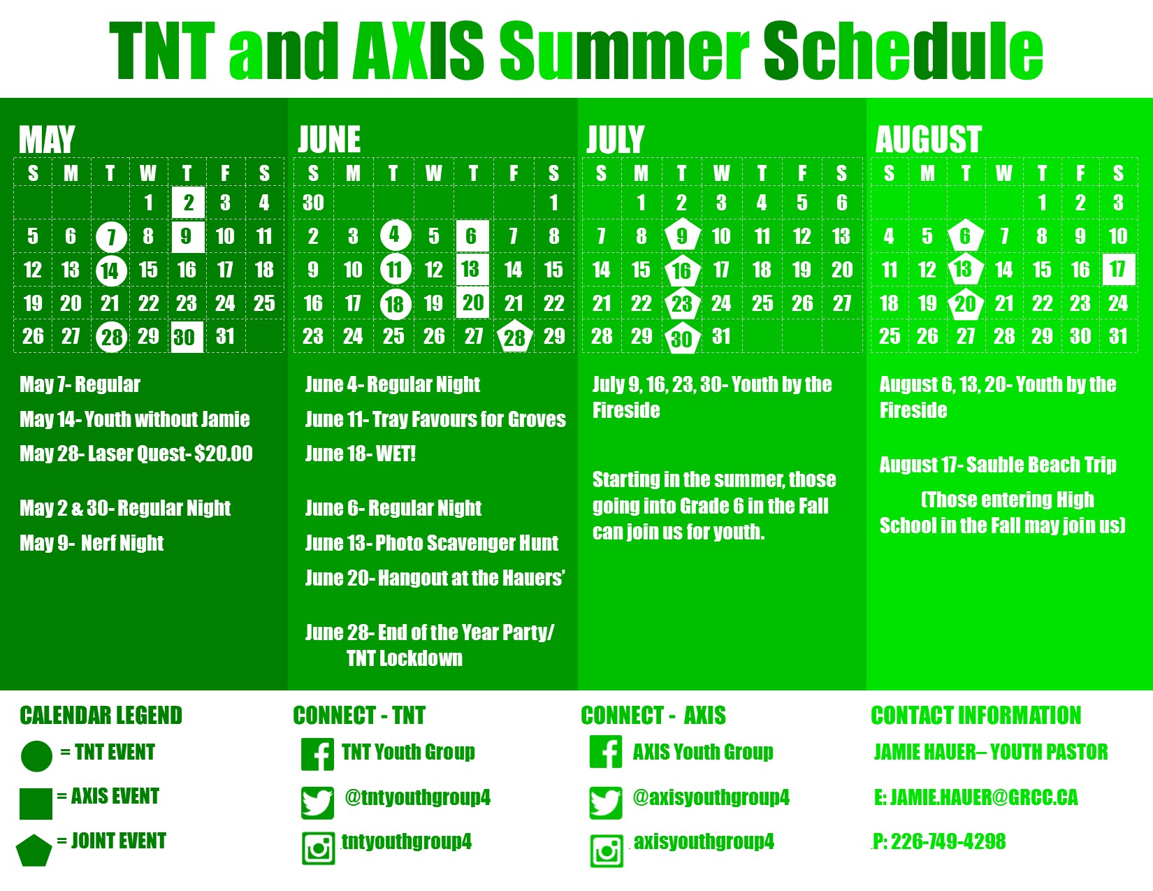 Summer 2019 Calendar Summer 2019 Calendar