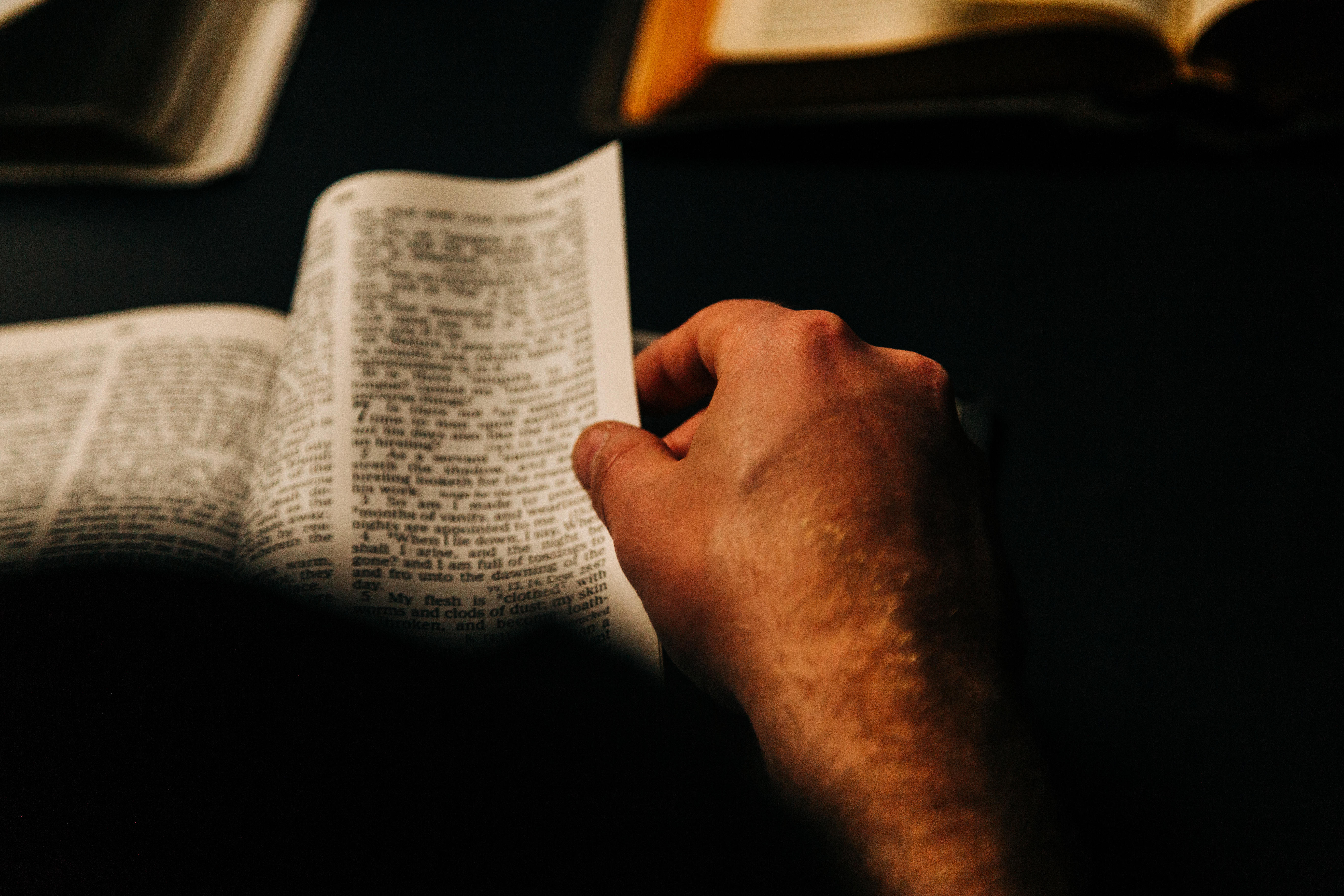 Man Reading the Bible