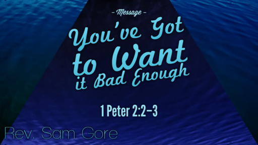 06.23.2019 - You've Got to Want it Bad Enough - Rev. Sam Gore