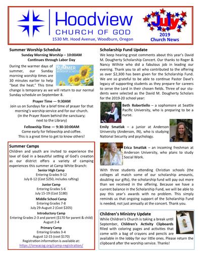 July Newsletter Page 1 July Newsletter Page 1