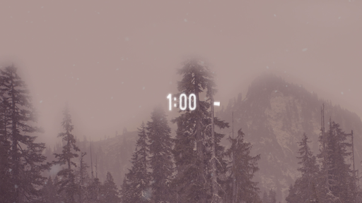 Snowy Mountains - Countdown 1 min