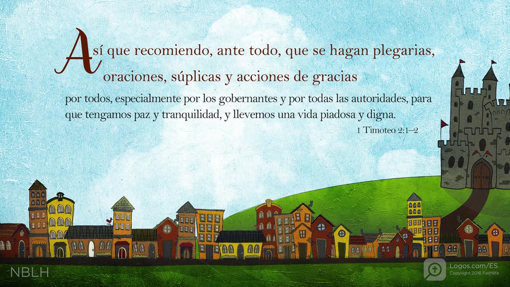 1 Timoteo 2:1–2: Así que tú, hijo mío, fortalécete por la gracia que tenemos en Cristo Jesús. Lo que me has oído decir en presencia de muchos testigos, encomiéndalo a creyentes dignos de confianza, que a su vez estén capacitados para enseñar a otros.