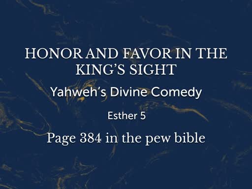 Honor and Favor in the King's Sight - Esther 5