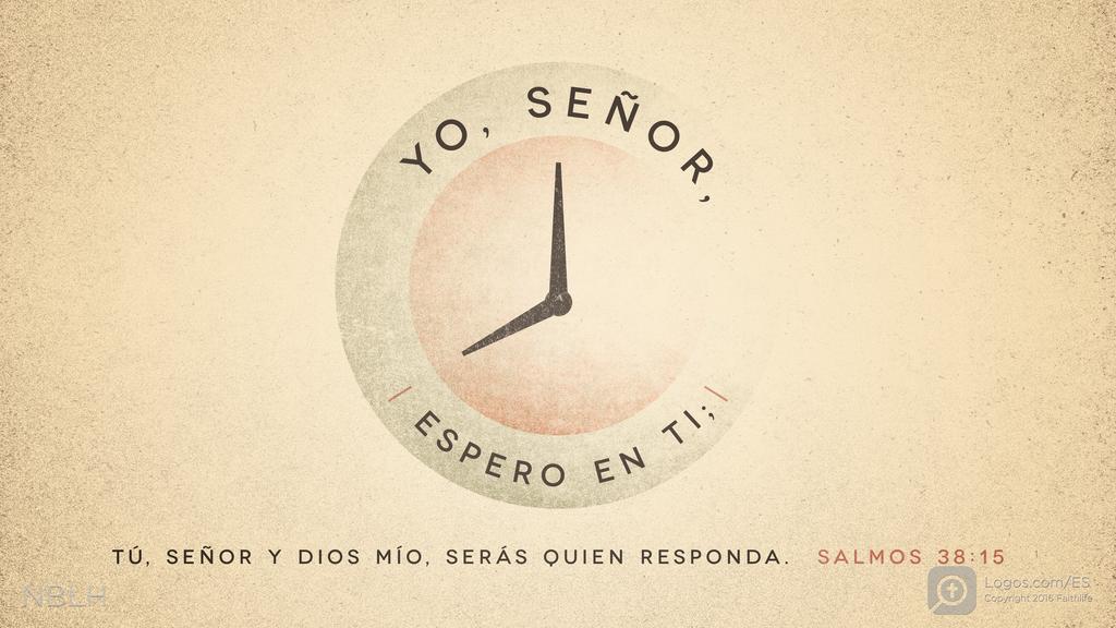 Salmo 38:15: YO, SEÑOR, ESPERO EN TI; TÚ, SEÑOR Y DIOS MÍO, SERÁS QUIEN RESPONDA.