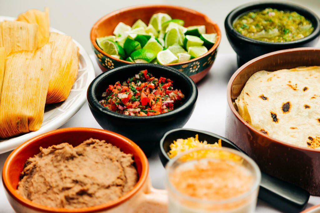 Mexican Food Spread - Church stock photos