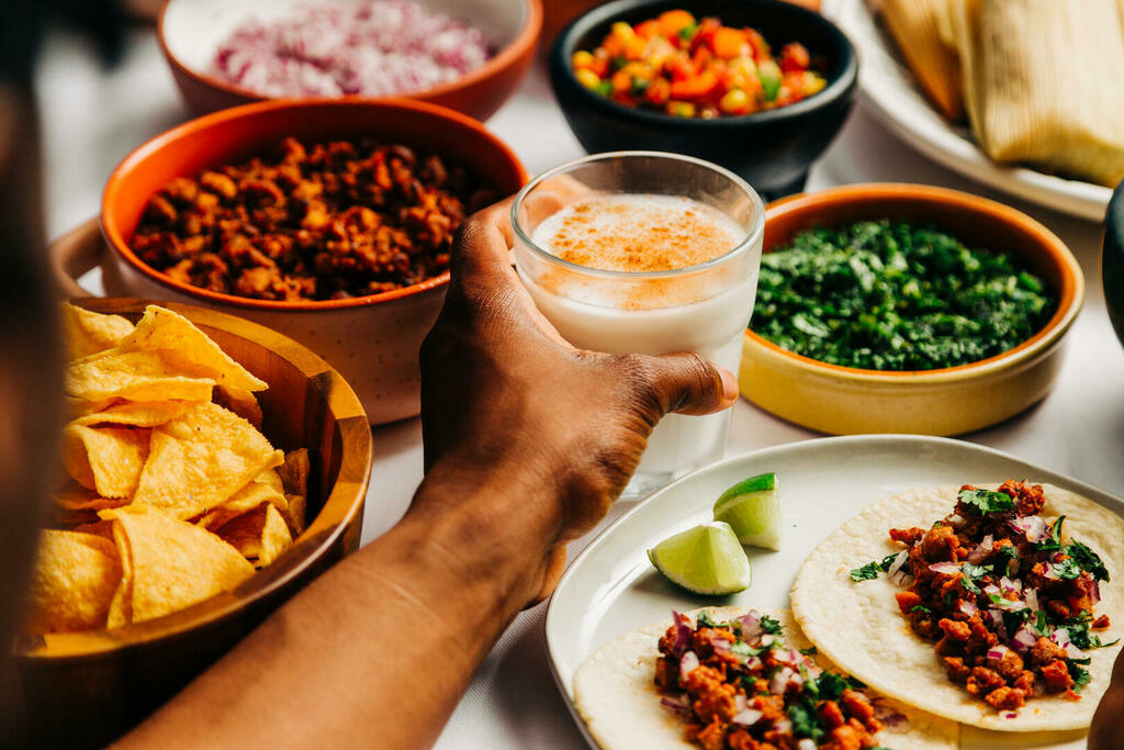 Mexican Food Spread - Church stock photos