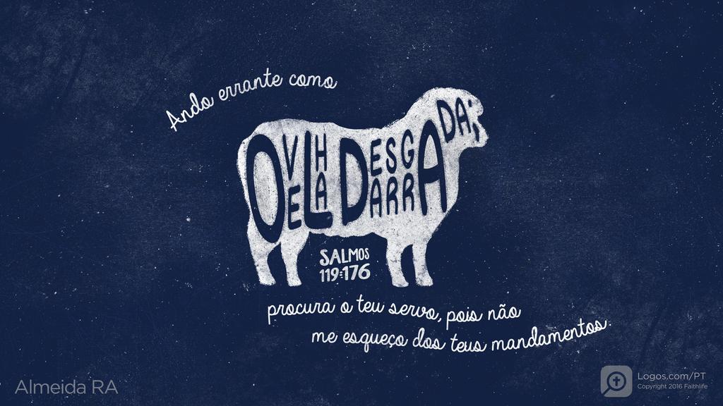 Salmo 119.176: Ando errante como ovelha desgarrada; procura o teu servo, pois não me esqueço dos teus mandamentos.