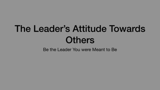 #5  Leaders Attitude 