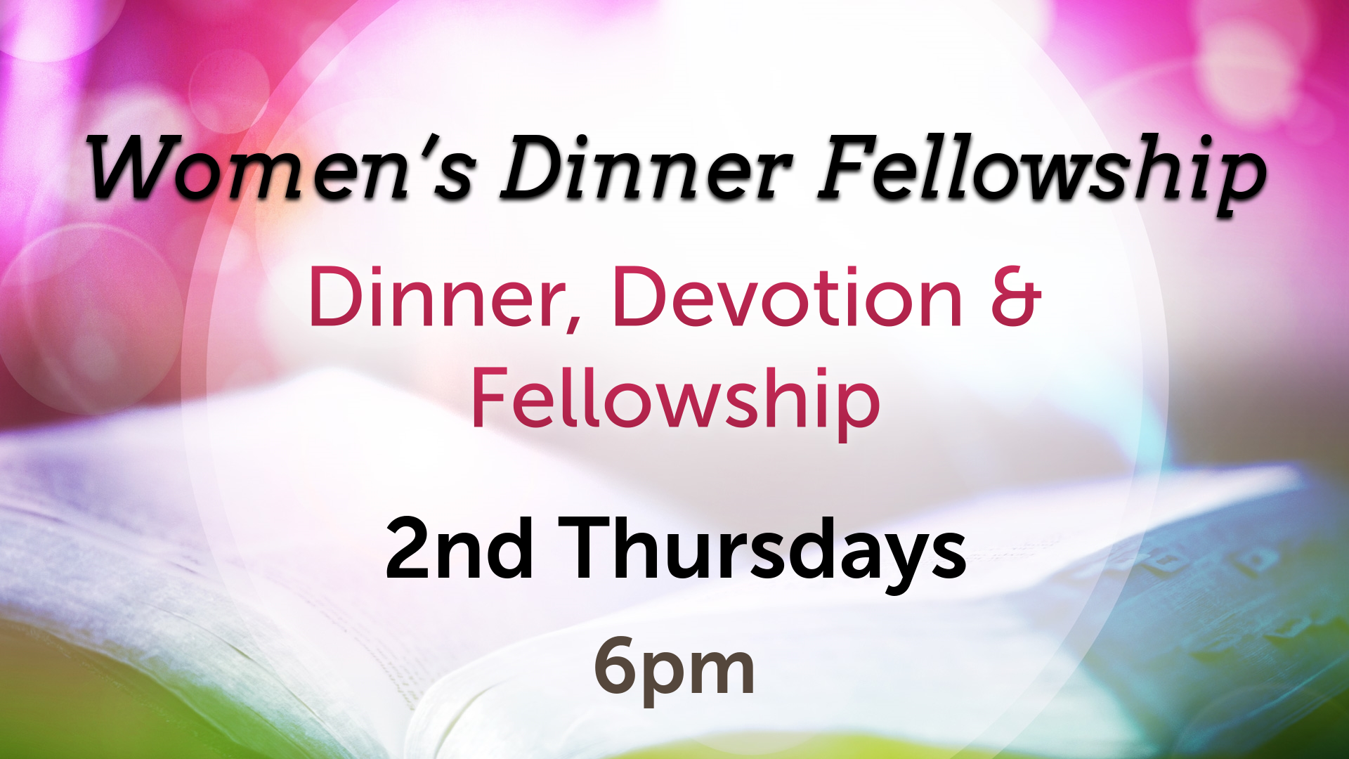 Women's Dinner Fellowship