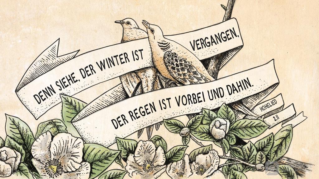 Hohelied 2,11: DENN SIEHE, DER WINTER IST VERGANGEN, DER REGEN IST VORBEI UND DAHIN.
