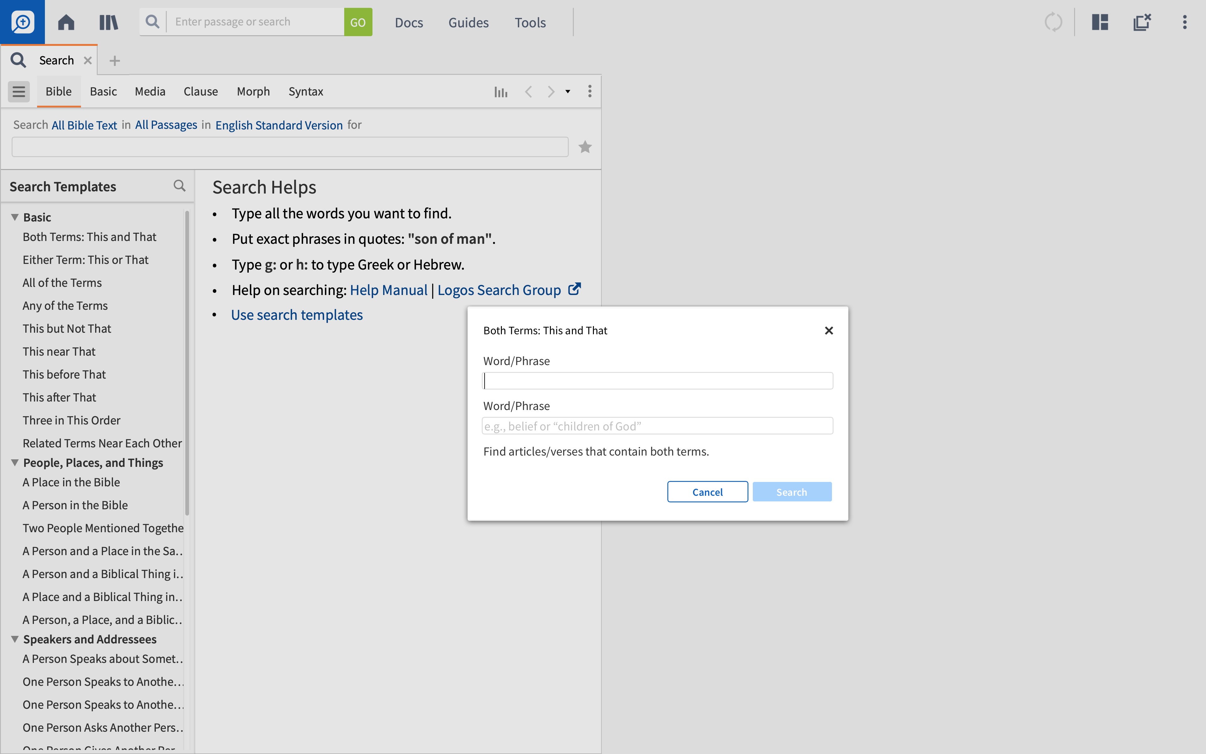 Search Templates