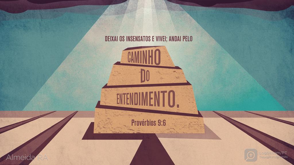 Provérbios 9.6: DEIXAI OS INSENSATOS E VIVEI; ANDAI PELO CAMINHO DO ENTENDIMENTO.