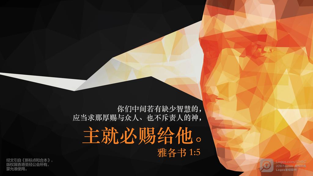 雅各书 1：5: 你们中间若有缺少智慧的，应当求那厚赐与众人、也不斥责人的神，主就必赐给他。