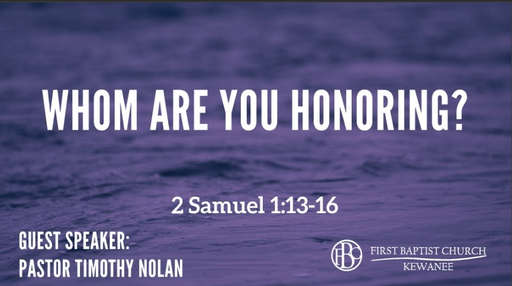 Whom Are You Honoring?