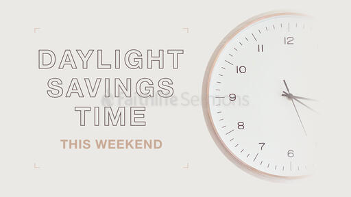 Daylight Savings Time This Weekend