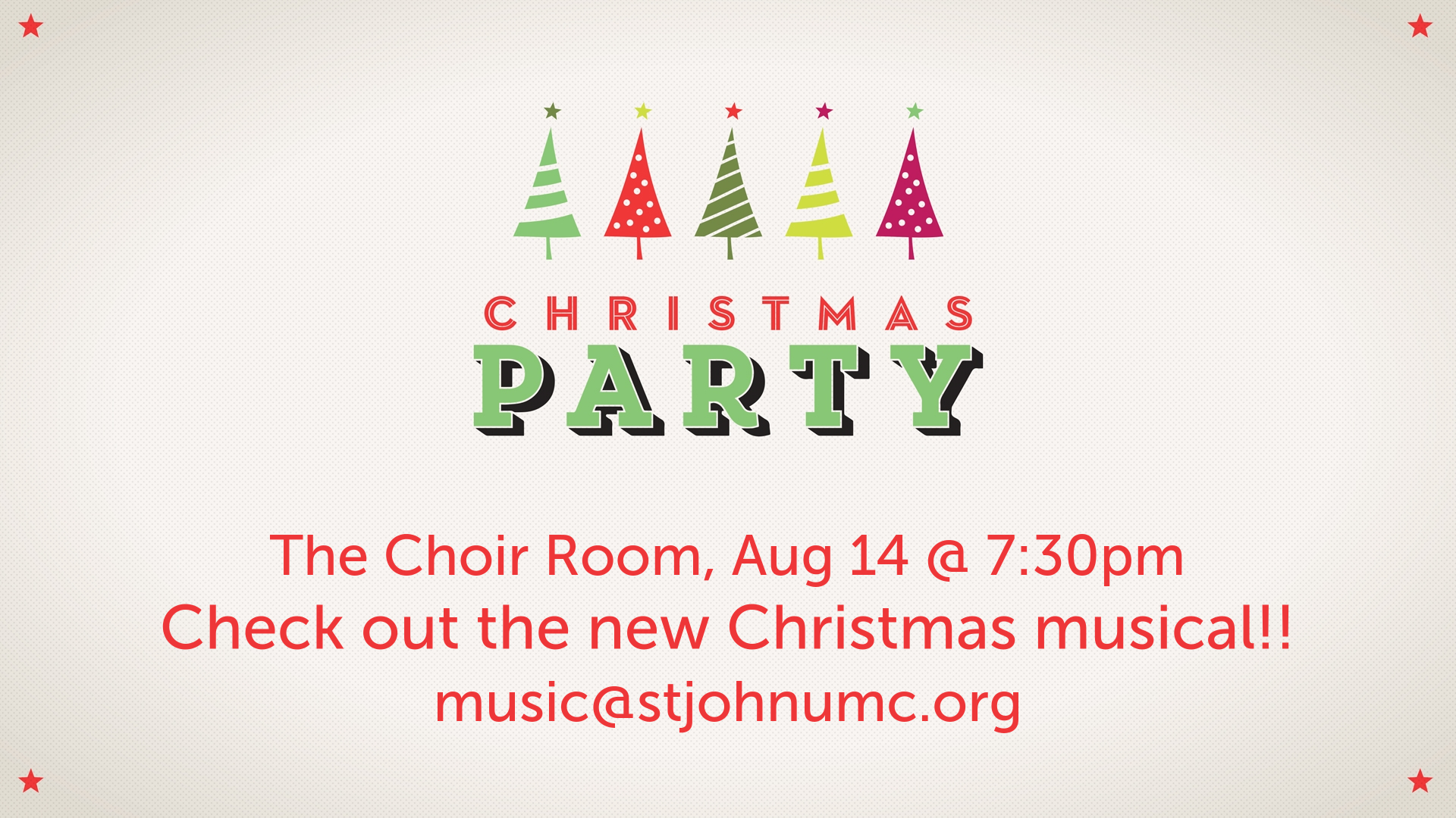Choir Christmas Kickoff Choir Christmas Kickoff