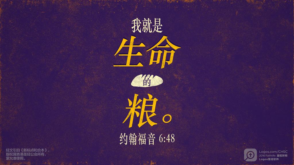 约翰福音 6：48: 我就是生命的粮。