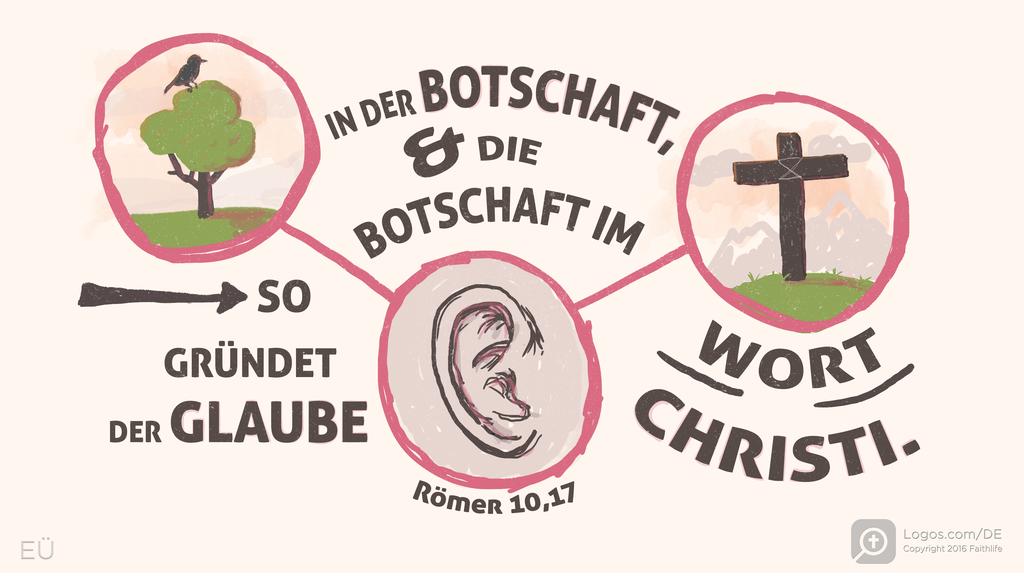 Römer 10,17: SO GRÜNDET DER GLAUBE IN DER BOTSCHAFT, & DIE BOTSCHAFT IM WORT CHRISTI.