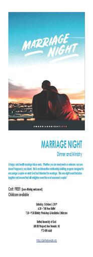 Marriage Night FLYER Marriage Night FLYER