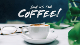 Join Us For Coffee Stain  PowerPoint Photoshop image 1
