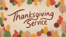 Thanksgiving Service Trees  PowerPoint Photoshop image 1