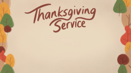 Thanksgiving Service Trees  PowerPoint Photoshop image 4