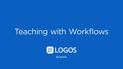 Teaching with Workflows