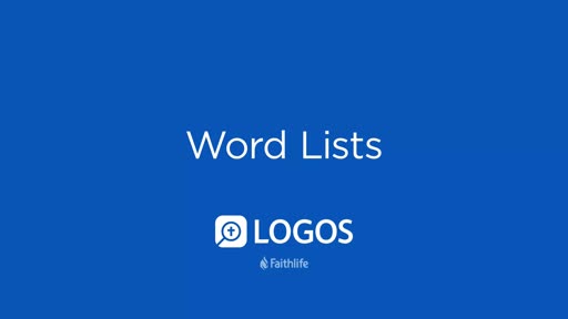 Word Lists