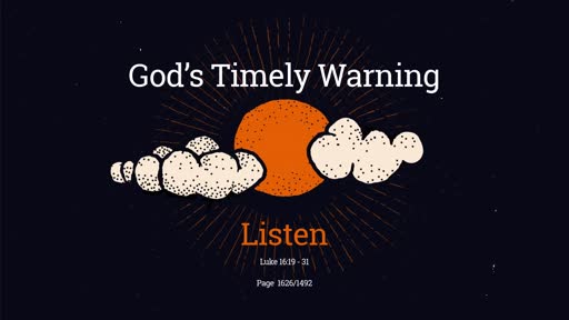 God's Timely Warning