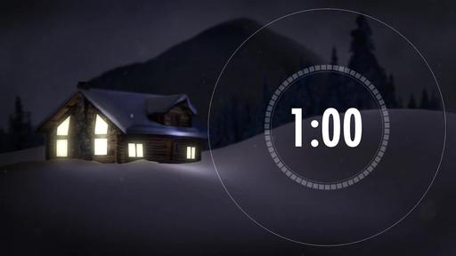 Cabin Snow - Countdown 1 minute